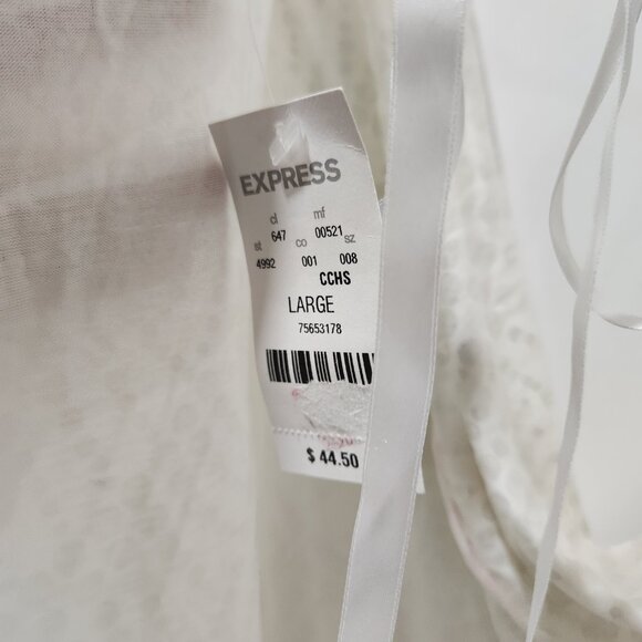 Express - Sexy White open back animal snake skin print shirt - Picture 2 of 4